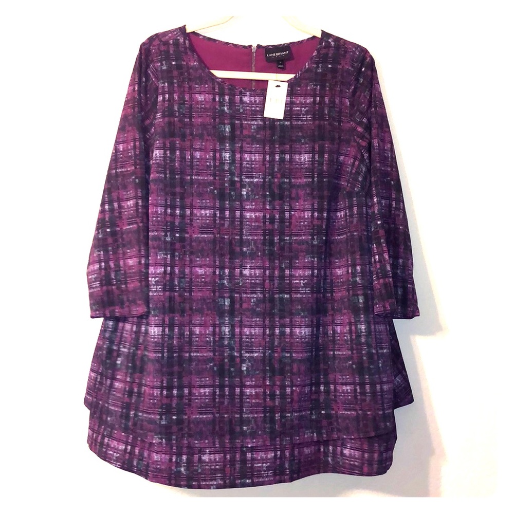 Lane Bryant Purple Tunic with Layered bottom.